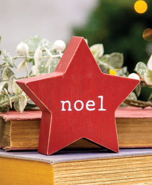 Noel Star Block Shelf Sitter