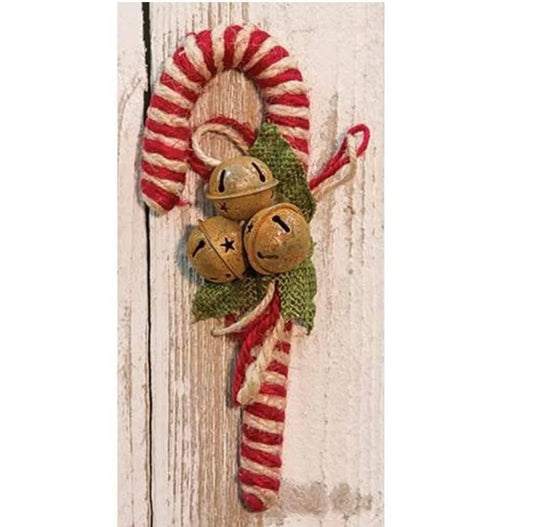 Primitive Twine Peppermint Candy Cane