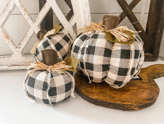 Mini Buffalo Check Pumpkin