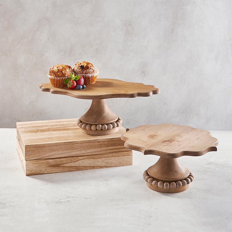 Beaded Cake Stand Rose City Home Decor